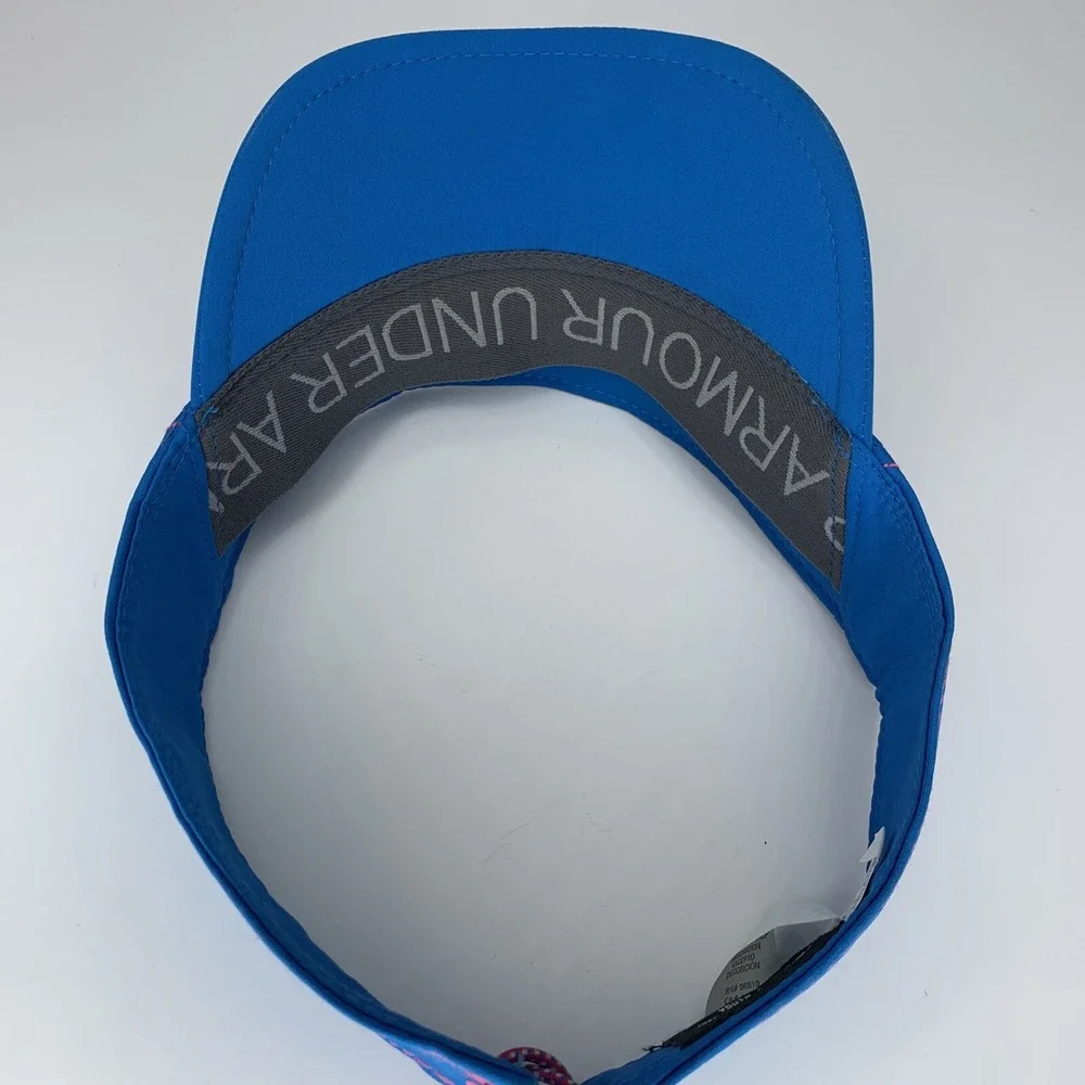 Under Armour Sun Visor Blue with Pink Stitching Youth Kids OSFA Hat